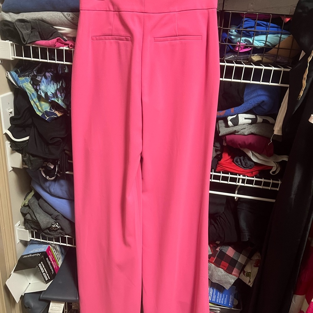 Alice + Olivia Vibrant Pink Wide Leg Pants - Picture 3 of 4